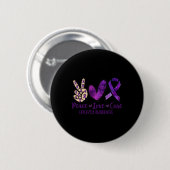 Badge Rond 5 Cm Peace love Cure Overdose Awareness Ruban (Devant & derrière)