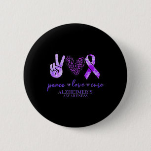 Badge Rond 5 Cm Peace Love Cure Ribbon Leopard Heimerheimer Cervea
