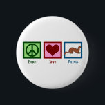 Badge Rond 5 Cm Peace Love Ferrets<br><div class="desc">This cool ferret owner gift features a cute peace sign,  heart and pet ferret. Peace Love Ferrets gift.</div>
