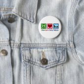 Badge Rond 5 Cm Peace Love Honey Badgers (En situation)