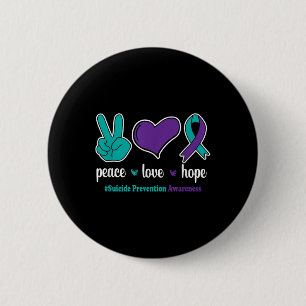 Badge Rond 5 Cm Peace Love Hope - Prévention du suicide