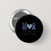 Badge Rond 5 Cm Peace Love Hope Suicide Prevention Tie Dye Awarene (Devant & derrière)