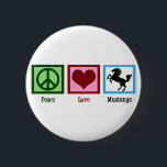Badge Rond 5 Cm Peace Love Mustangs<br><div class="desc">Que vous aimiez les chevaux ou les équipes sportives appelées Mustangs,  nous sommes tous d'accord que c'est un grand cheval! Un signe de paix,  un coeur,  et un mignon mustang.</div>