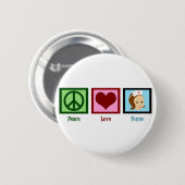 Badge Rond 5 Cm Peace Love Nurse (Devant & derrière)