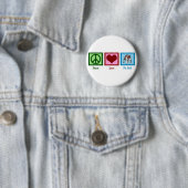 Badge Rond 5 Cm Peace Love Pit Bull (En situation)