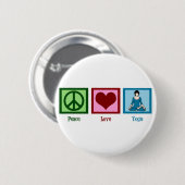 Badge Rond 5 Cm Peace Love Yoga (Devant & derrière)