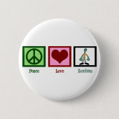 Badge Rond 5 Cm Peace Love Zombies (Devant)