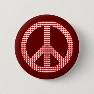 Badge Rond 5 Cm Peace Symbol