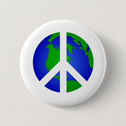 Badge Rond 5 Cm Peace World Peace (Devant)