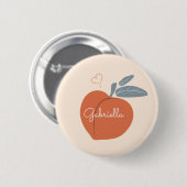Badge Rond 5 Cm Peach Love (Devant & derrière)