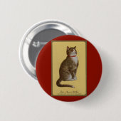 Badge Rond 5 Cm Peake, le chat tabby de Chessie (Devant & derrière)