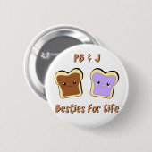 Badge Rond 5 Cm Peanut Butter and Jelly (Devant & derrière)
