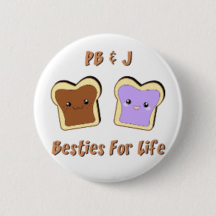 Badge Rond 5 Cm Peanut Butter and Jelly