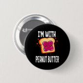 Badge Rond 5 Cm Peanut Butter Jelly Matching Couples Halloween Fun (Devant & derrière)