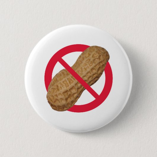 Badge Rond 5 Cm Peanut Forbidden - Arachide Interdite (Devant)