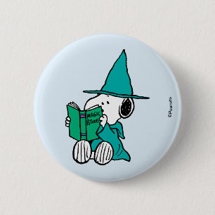 Badge Rond 5 Cm Peanuts Snoopy Potions Magiques Halloween