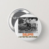 BADGE ROND 5 CM PEARL HARBOR (Devant & derrière)