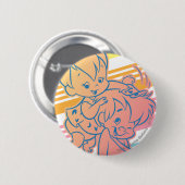 Badge Rond 5 Cm PEBBLES™ Bam Bam Grooming (Devant & derrière)