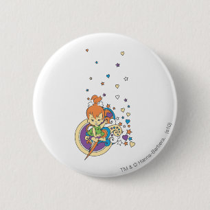 Badge Rond 5 Cm PEBBLES™ Dans Les Étoiles �