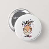 Badge Rond 5 Cm PEBBLES™ Étoiles et coeurs (Devant & derrière)