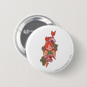 Badge Rond 5 Cm PEBBLES™ Fille de papa (Devant & derrière)