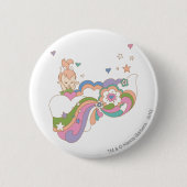 Badge Rond 5 Cm PEBBLES™ Rainbow Cloud (Devant)