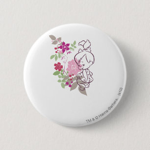 Badge Rond 5 Cm PEBBLES™ un Cutie en fleurs