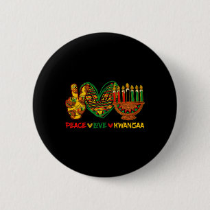 Badge Rond 5 Cm Pecae Love Kwanzaa Kinara Principes Bougies Pan A