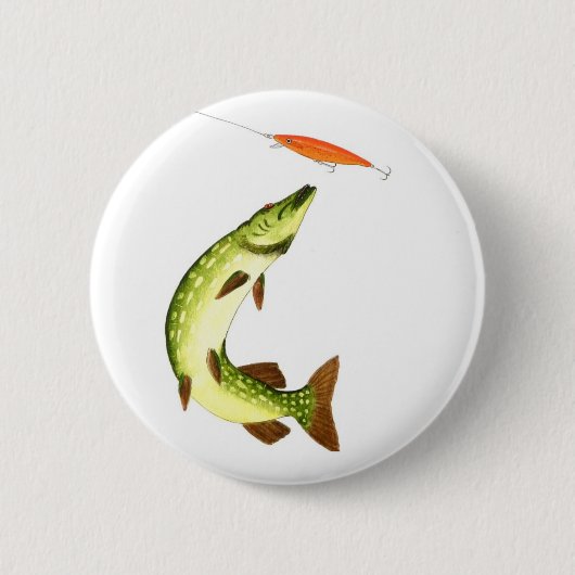 Badge Rond 5 Cm Pêche (Devant)