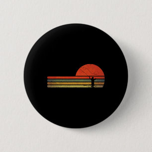 Badge Rond 5 Cm Pêche à la mouche rétro vintage