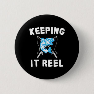 Badge Rond 5 Cm Pêche au maintien de la bobine 