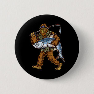 Badge Rond 5 Cm Pêche au tarpon Bigfoot pêcheurs