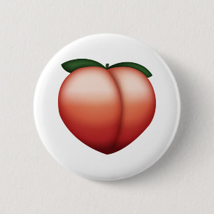 Badge Rond 5 Cm Pêche - Emoji