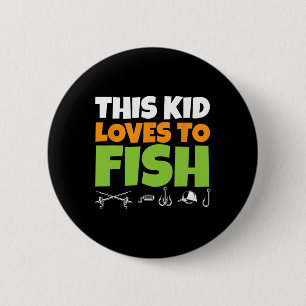 Badge Rond 5 Cm Pêche Enfants I Cet Enfant Aime Pêcher I Amoureux