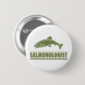 Badge Rond 5 Cm Pêche Saumon (Devant & derrière)
