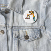Badge Rond 5 Cm Pêche sur aimant (En situation)