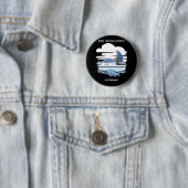Badge Rond 5 Cm Pêche sur glace - Hiver Pêcheur Design (En situation)