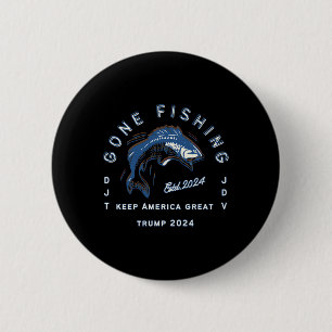 Badge Rond 5 Cm Pêche Trump Vance 2024 Pêche Sportive Passé-t