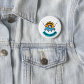 Badge Rond 5 Cm Pêcher c'est ma passion, allons pêcher T-shirt (En situation)