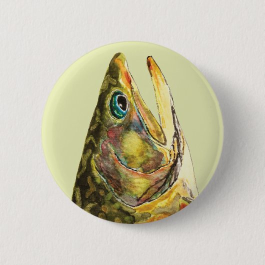 Badge Rond 5 Cm Pêcheur de truite de Brook (Devant)