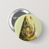 Badge Rond 5 Cm Pêcheur de truite de Brook (Devant & derrière)
