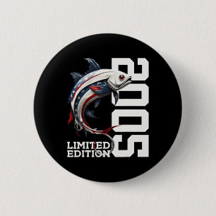 Badge Rond 5 Cm Pêcheur édition limitée 20e anniversaire 2005