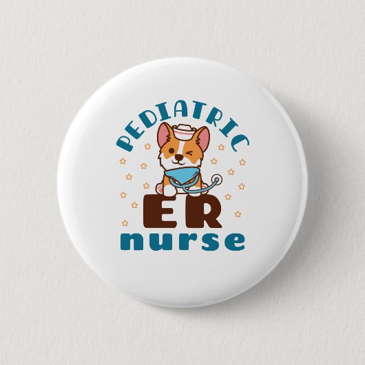 Badge Rond 5 Cm Pediatric ER Nurse (Devant)