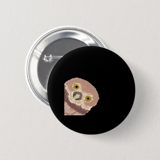 Badge Rond 5 Cm Peekabo Drôle Conception Pour Halloween (Devant & derrière)
