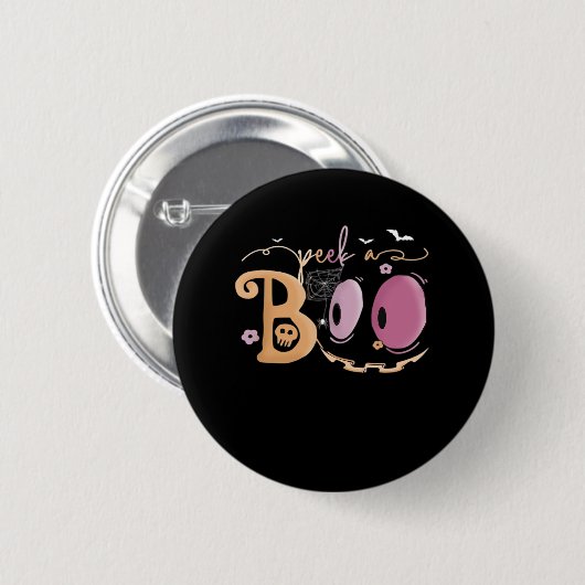 Badge Rond 5 Cm Peekaboo Halloween Sloth Essential (Devant & derrière)