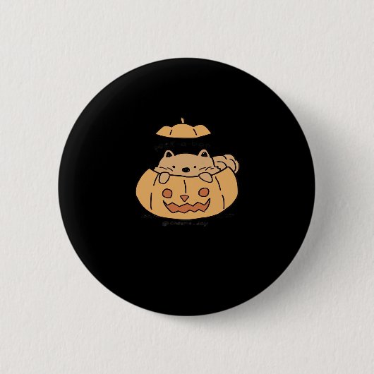 Badge Rond 5 Cm Peekaboo Vibes d'automne (Devant)