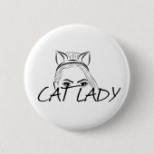 Badge Rond 5 Cm Peeking Cat (Devant)