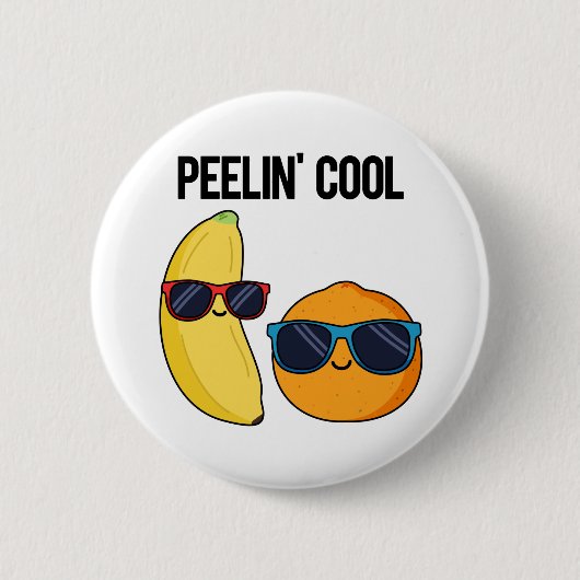 Badge Rond 5 Cm Peelin Cool Funny Fruit Pun (Devant)
