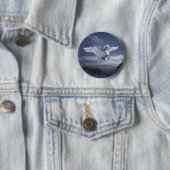 Badge Rond 5 Cm Pégase en vol  (En situation)