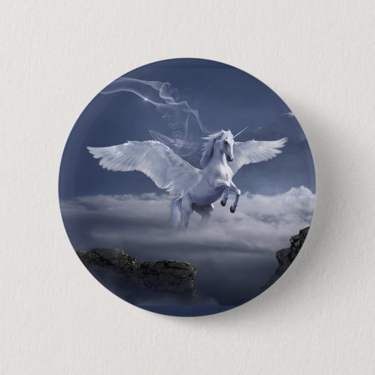 Badge Rond 5 Cm Pegasus en vol (Devant)